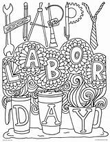 Labor Coloring Pages Book Printable Kids Adults Happy Template Summer sketch template