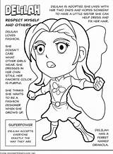 Scout Girl Coloring Pages Superhero Petal Daisy Purple Brownie Delilah Cookie Respect Myself Law Others Printable Dollar Bill Makingfriends Being sketch template