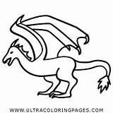 Coloring Pages Wyvern Dragon sketch template