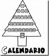 Adviento Calendarios Calendario Colorea sketch template