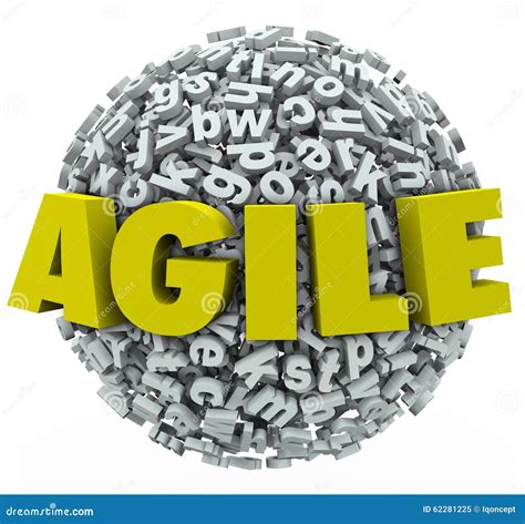 agile word  letters sphere change adapt stock illustration illustration  agile business