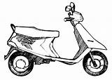 Scooter Transport Coloriages sketch template
