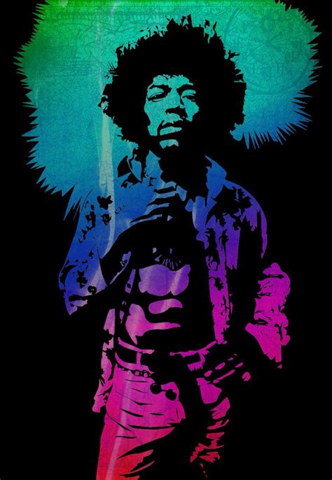Jimi Hendrix Abstract Artwork Jimi Hendrix Art Rock N Roll Art Jimi