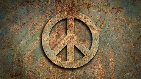 peace symbol rusty metal wallpaper wallpaperscom
