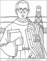 Coloring Pages Saint Catholic Kolbe Maximilian Saints Drawing Priest Holocaust Printable Patron Books Kids Ww2 Sheets Thecatholickid Printables Colouring Getcolorings sketch template