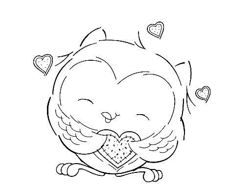 owllovecoloringpages cute stamps owl  love  color