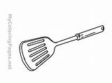 Spatula Kitchen Coloring Clipart Utensil Sketch Barbecue Grill Book Fork Tool Cliparts Drawing Clip Cooking Pngwing Library sketch template