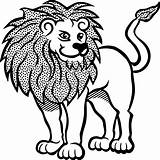 Lion Leones Dibujos Singa Gambar Leon Kleurplaat Leeuw Animasi Ilustrasi Kartun Vektor Lineart Mewarnai Faciles Animais Garis Pedagogia Loewe Leao sketch template