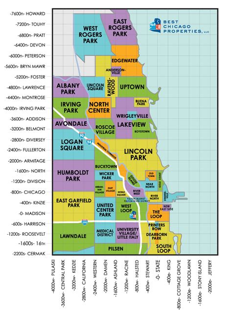 Chicago Neighborhood Map With Streets Map With Cities