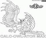 Invizimals Coloring Pages Shadow Zone Max Owl Ator Calc Sz sketch template