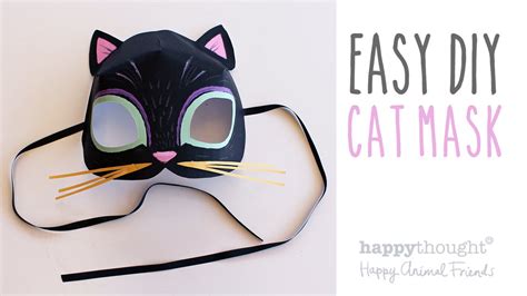 printable cat mask template photo tutorial youtube