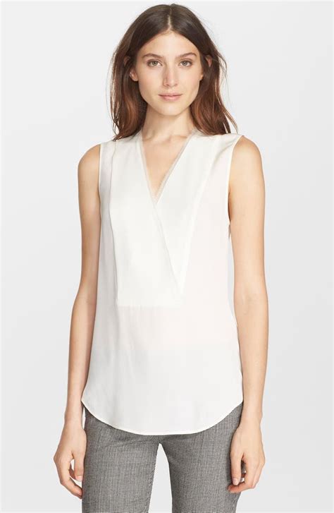 Theory Taneah Sleeveless Silk Top Nordstrom