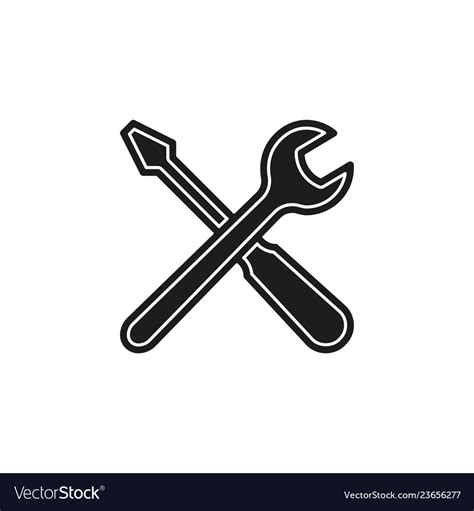 Tools Sign Maintenance Symbol Repair Sign Vector Image