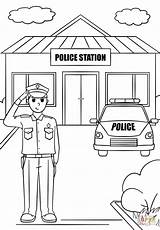 Police Station Coloring Pages Fire Truck Printable Drawing Color Kids Super Sketch Kindergarten Community Template Supercoloring Thank Choose Board Book sketch template