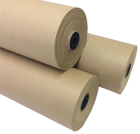 pure kraft mg ribbed brown wrapping paper roll  strong gsm ebay