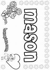 Mason Coloring Name Pages Color Hellokids Print Online Names sketch template