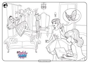 barbie video game hero coloring pages  girls
