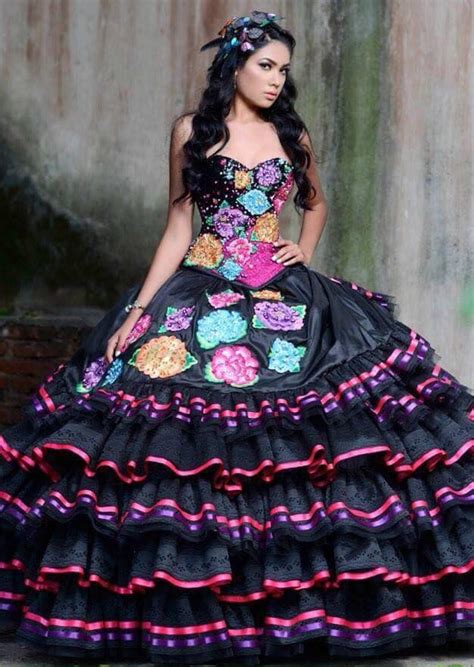 Vestido Quinceañera Estilo Mexicano Vestidos De