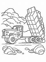 Coloring Pages Truck Transportation Semi Tow Mining Printable Land Dump Water Color Peterbilt Print Drawing Sheets Landfill Preschool Getcolorings Colouring sketch template