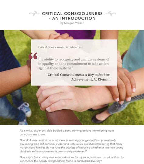 modelling critical consciousness  early childhood  family