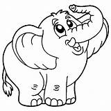 Coloring Elephants Pages Kids Children Printable Funny Print Justcolor sketch template