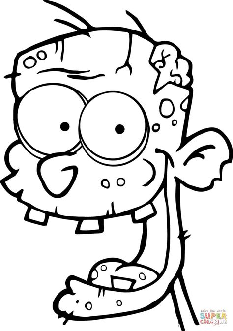 Cartoon Zombie Coloring Pages Coloring Home Motherhood