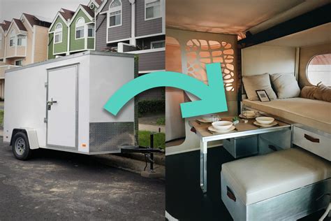 cargo trailer camper conversion floor plans viewfloorco