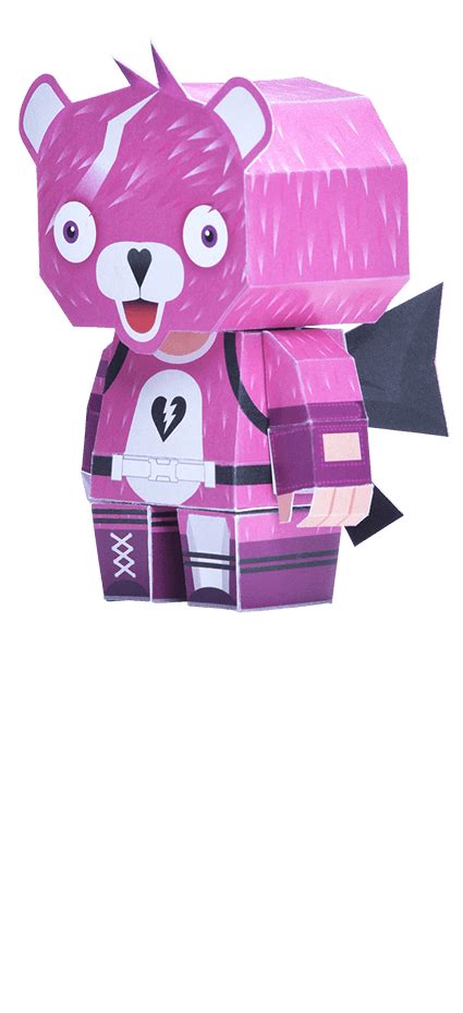 cuddle team leader cosplay papercraft mini foldable fortnite