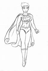 Superwoman sketch template