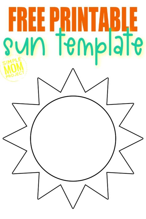printable sun template simple mom project