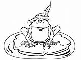 Frog Coloring Pages Prince Frogs Funny Printable Kids Popular sketch template