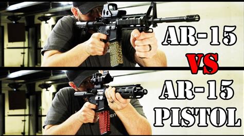 Full Sized Ar 15 Vs Ar 15 Pistol Recoil Test Youtube