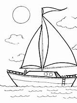 Coloring Sailboat Cliparts sketch template