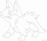 Pages Coloring Poochyena Mightyena Coloringpagesonly Color sketch template