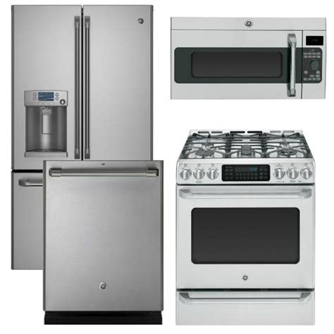 Package Cafe1 Cafe Appliances 4 Piece Appliance Package With Gas
