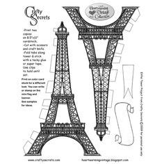 printable eiffel tower paper craft templates pariz remesla