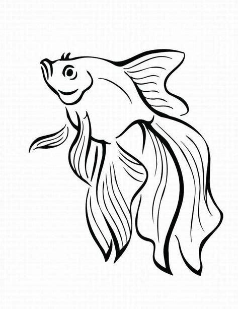 color pages  print fish drawings fish outline fish coloring page