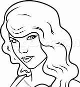 Swift Taylor Drawing Drawings People Famous Easy Draw Step Pencil Cute Celebrities Cartoon Outline Girl Kids Celebrity Sketches Paintings Choose sketch template