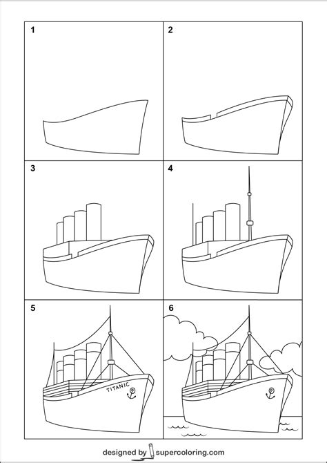 titanic drawing