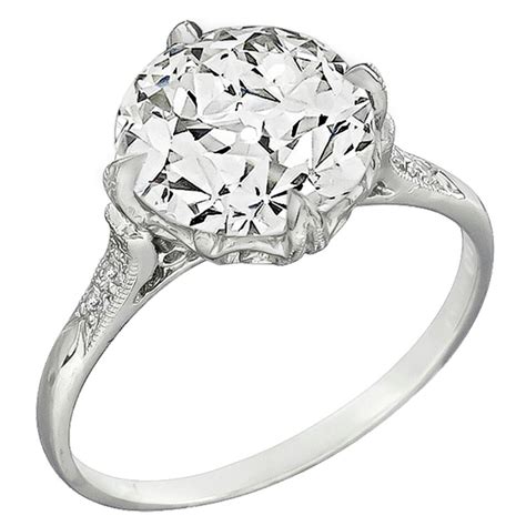 carat diamond platinum engagement ring  sale  stdibs
