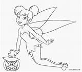 Coloring Pages Bell Tinker Halloween Tinkerbell Printable sketch template