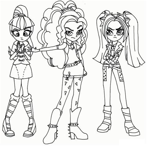 equestria girls coloring pages printable