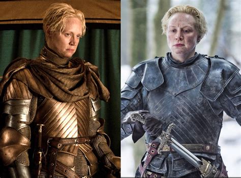 Gwendoline Christie As Brienne Of Tarth From Game Of Thrones Cast Then