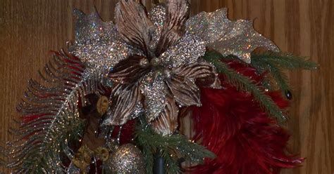 silver trappings christmas feather wreaths
