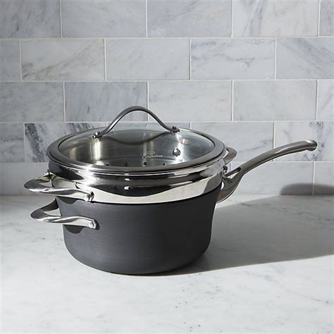 calphalon contemporary ™ non stick 4 5 qt saucepan with steamer