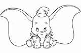 Dumbo Coloring Printable Lovely Pages Cute Kids Description sketch template