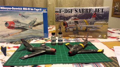 f 86f sabre jet and mig 15 in 1 48 scale youtube