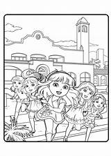 Friends Dora Coloring Pages Color Print sketch template