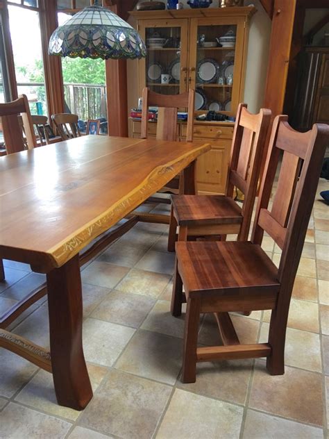 cedar dining table thuja wood art reclaimed cedar