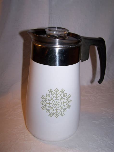 corning ware  cup percolator stovetop coffee pot corningware